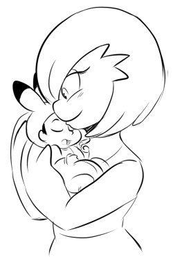 /vp/ request: Gardevoir kissing or snuggling a human baby?