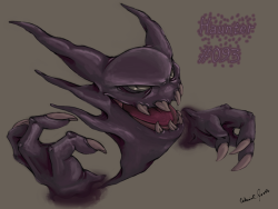 artofgeistrums:  I’m so late with these two. I blame 12 hour shifts on weekends! Now I need to go do today’s and tomorrow’s. (11 hour shift…..) 13 Ghosts of Pokemon #1 Haunter #2 Litwick