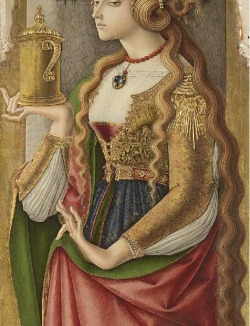 v-ersacrum: Carlo Crivelli, Mary Magdalene (detail), c.1480