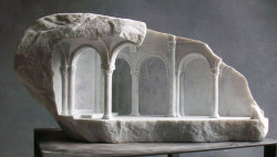 eyariz:  mymodernmet:  British artist Matthew Simmonds carves historic architectural structures into blocks of marble and stone, producing unique and intricate sculptures.   neishkamarie