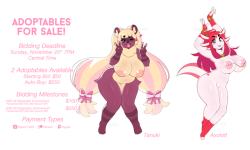NEW 👏 ADOPTABLES 👏 !!Check out the auction below!&gt;&gt;http://www.furaffinity.net/view/29483183/