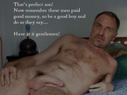wanttobedaddystoy:  Dad started selling me to groups of men, he saidÂ â€œThey pay better moneyâ€ I know it may be hard on you son, but life is hard, GET USE TO IT SON! And you want that Ipad, right son? THEN EARN IT SON!