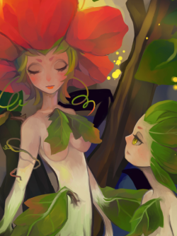 draa:  Triumph Artbook Preview - Les FleursA different cropping of my submission to the above mentioned charity artbook :) The season I chose was summer but in hindsight the colours remind me a bit more of fall haha. Speaking of fall, it’s only 16˚C