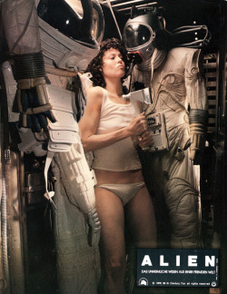 humanoidhistory:  Sigourney Weaver in a German lobby card for Alien (1979)