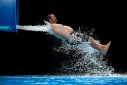 blazepress:  Awesome High Speed Photography Captures People Flying off a Water Slide