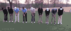 bunkershotgolf:  Golf Gif Animation - 9 putts in a row!  This is cool!!!