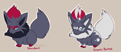 prinxeperier:I saw some of these cool Pokemon color variation things and I thought it would be fun to try doing some, so… I did Zorua!