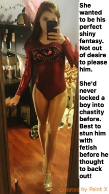 She wanted to be his perfect shiny fantasy. Not out of desire to please him.She’d never locked a boy into chastity before. Best to stun him with fetish before he thought to back out!