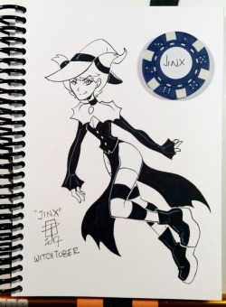 callmepo:  Witchtober day 28: Jinx from Teen Titans