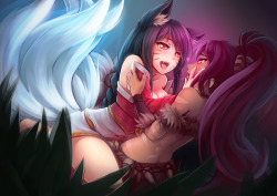 sexybossbabes:  Ahri  Vs Nidalee , Who Is HOTTER ? I would choose Nida …. // Sexybossbabes // BB Entertainment