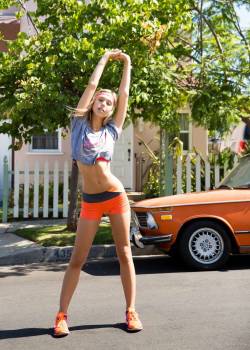 Alexis Ren “Stretch It Out” Sweat The Style, September 2014