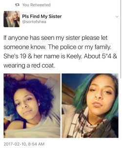 tellyjpg:  undynamic:  PLEASE SIGNAL BOOST! MISSING PERSON IN MOUNT ALBERT, ONTARIO  hey all, if you live in the Greater Toronto Area in Ontario, Canada (especially Mount Albert/East Gwillimbury) please keep an eye out for Keely Edwards. she has gone