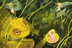 smalyon:  An illustration based on the (creepy) fairy tale of Thumbelina 