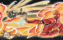 chujo-hime:  Iron Man &amp; War Machine by Sara Richard 