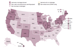 The changing landscape of same-sex marriage &ldquo;Proponents of same-sex marriage have had a string of successes around the country since the Supreme Court struck a key part of the Defense of Marriage Act in U.S. v. Windsor in June 2013. Currently, 20