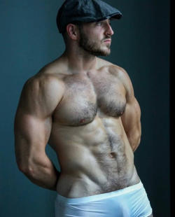 stefanocici: Pecs, fur and washboard abs.