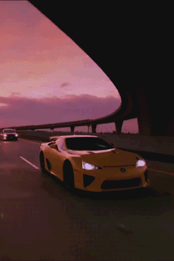 motivationsforlife:  Lexus LFA Sunset Cruise by @topgear // GIF by @motivationsforlife
