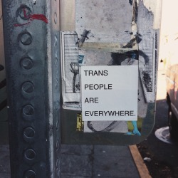 parisnotinparis: TRANS PEOPLE ARE EVERYWHERE- Capitol Hill, Seattle, WA 