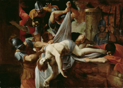   Ludovico Carracci (Italian, 1555 - 1619)Saint Sebastian thrown into the Cloaca Maxima, 1612, Oil on canvas163.5 × 232.4 cm (64 3/8 × 91 &frac12; in.), 72.PA.14The J. Paul Getty Museum, Los Angeles  