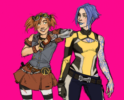 alexschlitz:im very busy and MIA lately but @lewnixoned and i finally found time to finish our gaige/maya playthrough and look cute as hell doing so and it brought me back from the dead