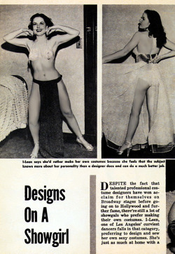  Designs On A Showgirl   &ldquo;Aleene Dupree&rdquo; was the star of the 1946 movie: “HOLLYWOOD REVELS”; as produced by Roadshow productions.. By the early 50’s, Aleene would dance briefly under the (slightly-altered) name: I-Leen..  When she began