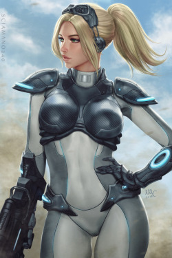 mircosciamart:    Nova - Starcraft (2v)    Nova from Starcraft, winner of the last poll on Deviantart and Patreon reward of last month. For the armor i made like some sort of collage instead of picking only one to use as reference…please don’t hate