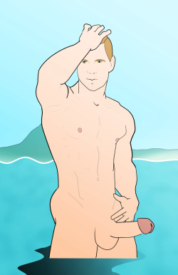 gay-erotic-art:  theodhad:  Day 5!   Autumn has arrived and we say goodbye to summer and all that comes with it. Many gay artists, photographers and painters, use the beach as their setting to great effect. For the next few days I will be presenting “The