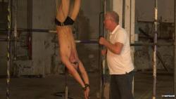 Hung Upside Down - Used As A Punching Bag! There are plenty of uses for a boy like Chris, but  punching bag is a new one! I can bet the list of things you&rsquo;d want to do  with young and sexy captive Chris would be long and exceedingly dirty,  but