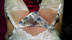 auntiesuz: Just a beautiful panty bulge, and sexy lingerie… dressed for success