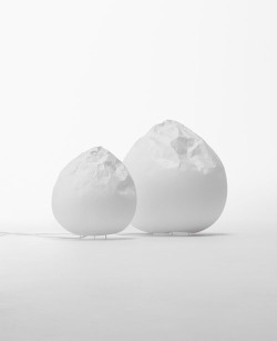 a-little-hipster:   Nendo: 3D Paper Moulding Washi Lamps  White as snow, pale blog x 