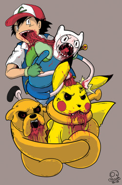 insanelygaming:  Zombie Pokemon Adventure Time Created by Tim Hastings