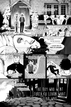 Page 1 - Page 2&mdash;&mdash;&ndash;I did a 13 page comic for Breadcrumbs, a Sherlock artbook combining BBC Sherlock tales from the Brothers Grimm. My tale was &ldquo;The Story of the Youth Who Went Forth to Learn What Fear Was&rdquo;. I follow it pretty