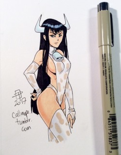 callmepo: Cow la Cowbell: Satsuki Cowbell      [Visit my Ko-fi and buy me a coffee some markers if you like my tiny doodles and want to see more!]  &lt; |D’‘‘‘‘‘