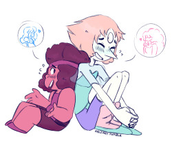kaceart:  two gay nerds gushing about their gfs &lt;3 (inspired by this) 