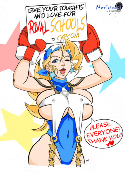 noriyukiworks:Tiffany Lords from “Rival Schools”Tell your love for “Rival Schools” to Capcom!“ジャスティス学園&ldquo;への熱い思いをカプコンにぶつけろ！Tweet: https://twitter.com/NoriyukiWorks83/status/903333943180763141Twitter