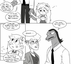 kabuki-akuma:  This…actually came from a dream I had recently. Toffee was taking an 11 year old Star Butterfly to school, and he was assuring her about not letting anyone get in her way since she’s different, it was super cute and I died inside tbh.
