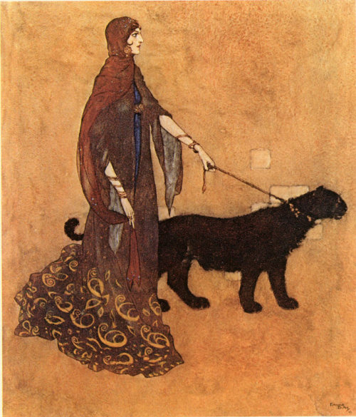 edmund-dulac:The Arabian Nights: The Queen of the Ebony Isles, Edmund Dulac
