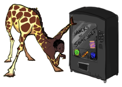 en-shaedn:  lackofa:  Giraffe-taur drops a quarter: the crappy comic.  okay but this is the purpose of the internet. I can look at a cute comic about a giraffe centaur who dropped his quarter trying to get a crappy vending machine snack. In no universe