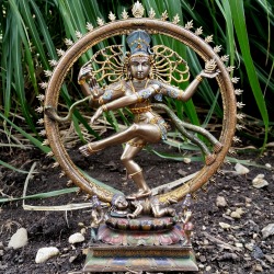 crystal-life-technology:  Shiva, Hindu god of destruction and rebirth, can easily be correlated to the New Moon. He embodies the principle that our true self lives on even after this life ends. Shiva Nataraja (pictured above) dances in a ring of fire