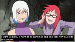 narutocoupleconfessions:  I want Suigetsu x Karin to be canon so bad, like right now give it to me please