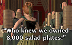 rockpaperhamburger:  How to easily wash 8,000 salad plates in Arendelle.