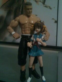 realwaifu:  realwaifu:  realwaifu:  realwaifu:  john cena find a waifu   triple h is jealous of their love   rey mysterio tries to calm hhh with kirino   triple h ain’t having none of that incest siscon shit