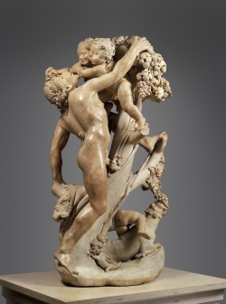 didoofcarthage: Bacchanal: A Faun Teased by Children by Gian Lorenzo Bernini and Pietro Bernini (and detail) Italian, c. 1616-1617 marble Metropolitan Museum of Art 