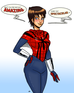 grimphantom:eyzmaster:Spider-Girl 03 by theEyZmaster  Mayday rocks!!  Wish Slott had done a better job with her on Spider-Verse…..  yes! &lt;3