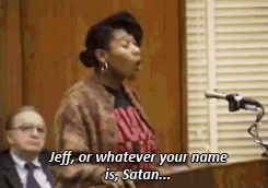 strikinglysilent:  hermes-whore:  muscovado-sugar:  hermes-whore:  fetalchild: Rita Isabel, the sister of one of Jeffrey Dahmer’s victims, lets the serial killer know how she feels about him in court.   I actually saw a video of her saying these things