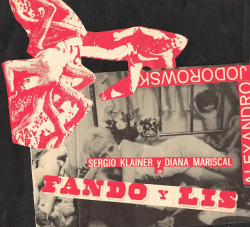 Promotional poster collage for Alejandro Jodorowsky&rsquo;s Fando y Lis, 1968