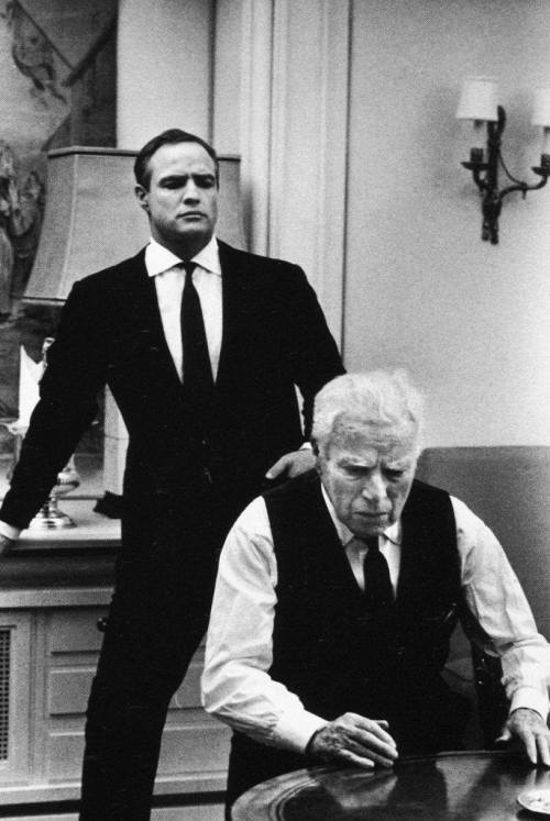 Marlon Brando and Charlie Chaplin photographed by Alfred Eisenstaedt. Nudes &amp; Noises  
