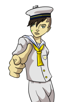 Nanashi has some serious part 8 vibes in the sailor suit.