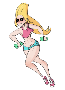 dabble-too:  Quick request for Jenny Bravo working out.   ;9