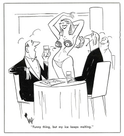  Burlesk cartoon by Bob “Tup” Tupper.. Scanned from the August ‘55 issue of ‘CABARET’ magazine..